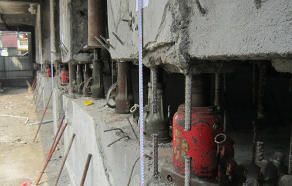 佛山學校頂升糾偏工程案例